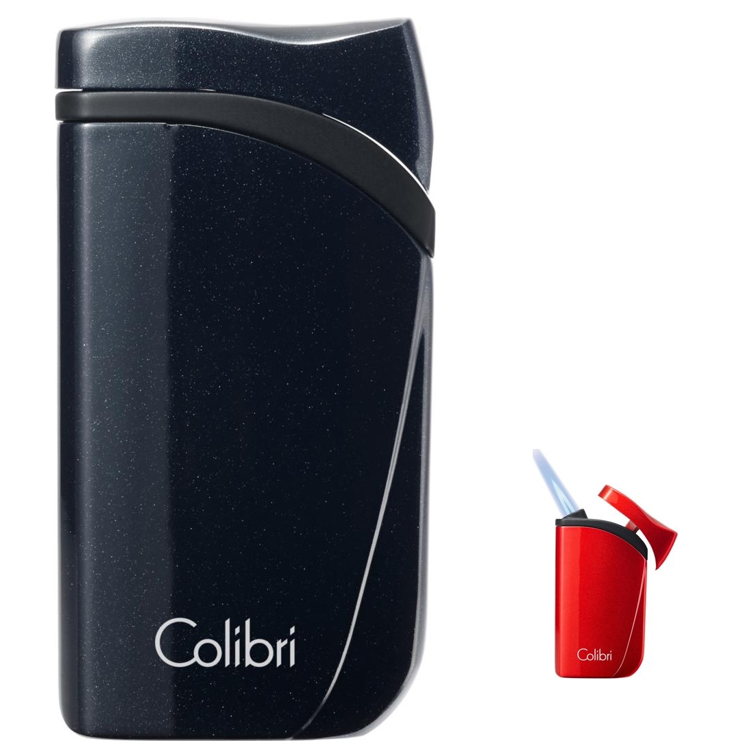 Artikelbild 1 des Artikels “COLIBRI Zigarrenfeuerzeug Falcon schwarz metallic Jet Schrägflamme “