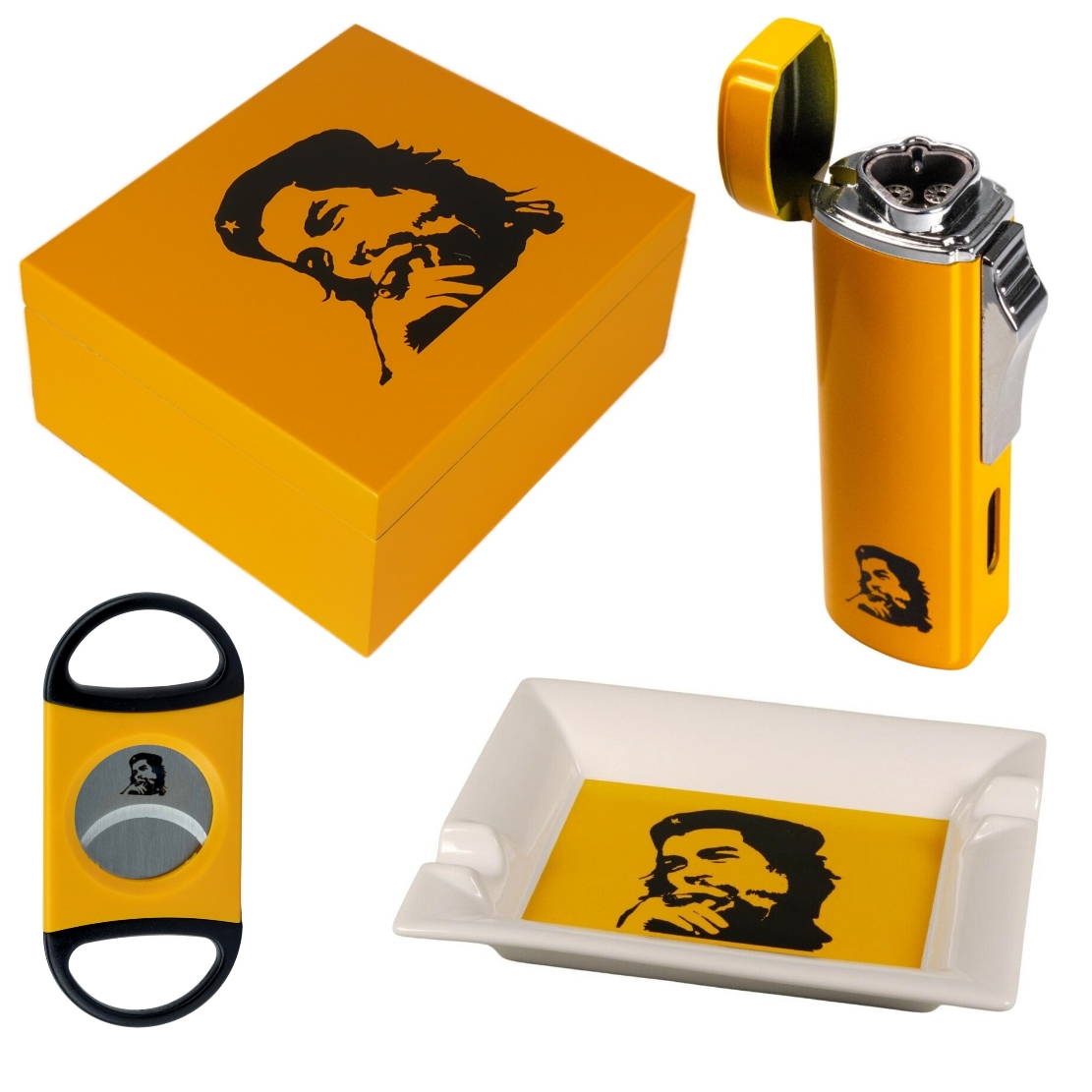 Artikelbild 1 des Artikels “Künstler Humidorset Che Guevara Humidor Zigarrenascher Zigarrenfeuerzeug Zigarrencutter Zigarrenbohrer “