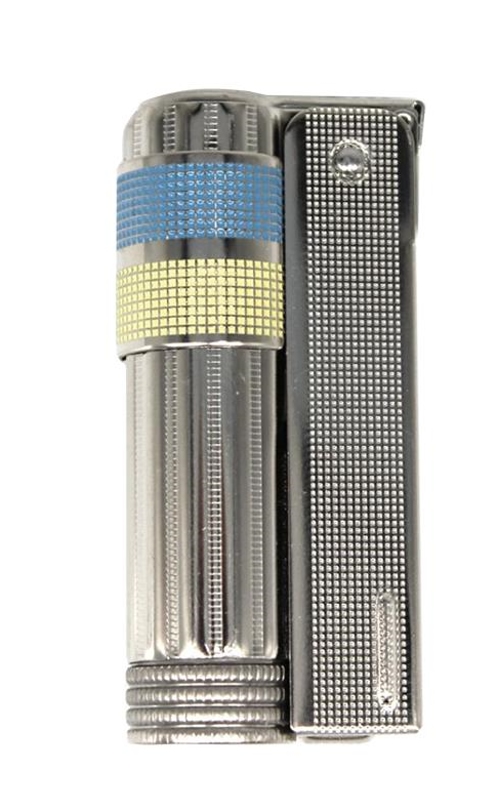 Artikelbild 1 des Artikels “Sonderedition IMCO Feuerzeug Super-Triplex oil chrome yellow blue “