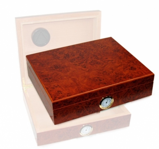 Artikelbild 1 des Artikels “Amboina Maser Humidor Hygro 30 Inkl. Polymerbefeuchter “