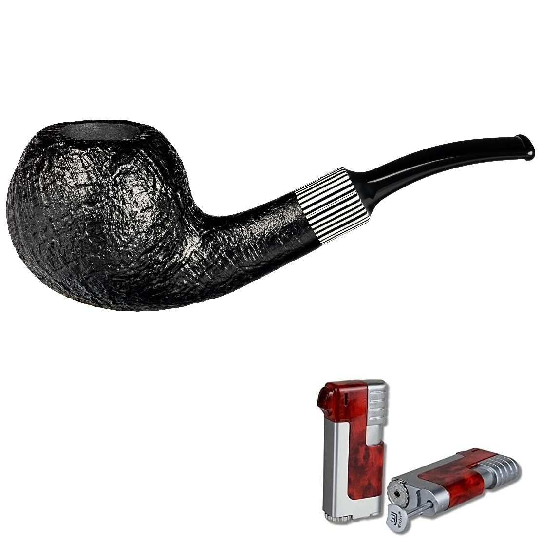 Artikelbild 1 des Artikels “Vauen Pfeife * Hippo 5842 + Necuma Pfeifenfeuerzeug “