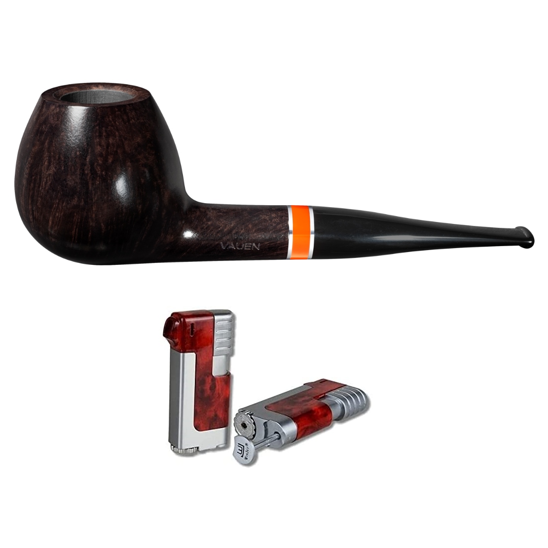 Artikelbild 1 des Artikels “Vauen Pfeife Flame 2031 + Winjet Pfeifenfeuerzeug “