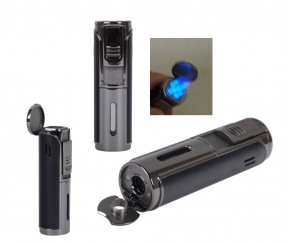 Hadson Zigarren-Feuerzeug Rocky 5fach Jet - Zigarrenbohrer 