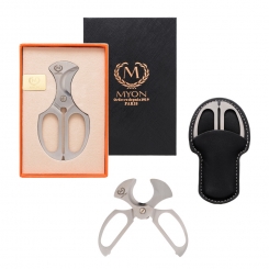 Myon Zigarren Schere Inklusive Leder Etui Edelstahl 