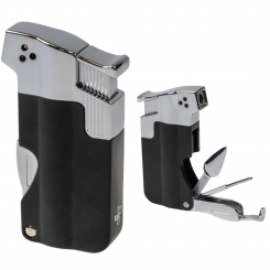 Pfeifenfeuerzeug Jean Claude Philip mit integriertem Pfeifenbesteck 