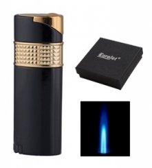 Eurojet Feuerzeug Lady Jetflamme schwarz-gold 