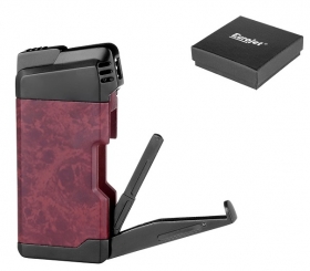 Eurojet Pfeifenfeuerzeug braun-schwarz mit Pfeifenbesteck 