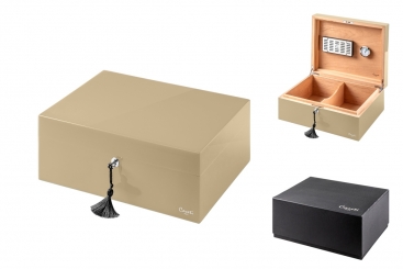 Caseti Paris Humidor 75 Zigarren grau-beige 