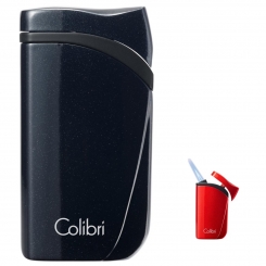 COLIBRI Zigarrenfeuerzeug Falcon schwarz metallic Jet Schrägflamme 
