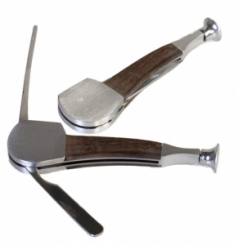 Pfeifenbesteck Pfeifen-Form mit Holzgriff 