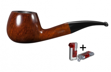 Vauen Pfeife Curve 3331 + Necuma Pfeifenfeuerzeug 