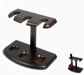 Pfeifenständer aus echtem Holz für 3 Pfeifen 