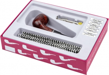 Edles Jean Claude Premium Pfeifenset Starterset Bruyereholz 