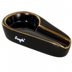 Angelo Zigarrenascher 1 Ablage Keramik schwarz-gold 