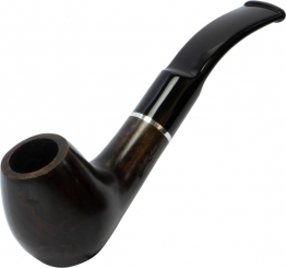 Pfeife JEAN CLAUDE leicht gebogen rotbraun, Ring 