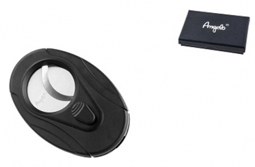 Angelo Zigarrencutter Zigarrenbschneider Schwarz 2 Klingen Ring 70 