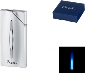 Caseti Paris Feuerzeug Jetflamme Jetflamme Silber Chrom 