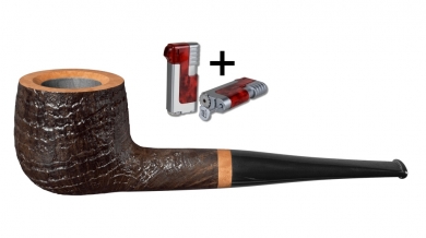 Vauen Pfeife Mokka 5209 + Necuma Pfeifenfeuerzeug 