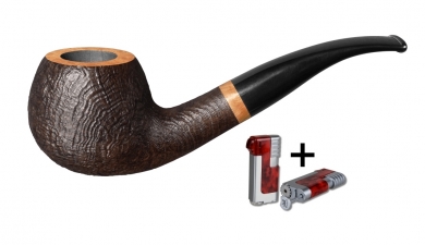 Vauen Pfeife Mokka 5242 + Necuma Pfeifenfeuerzeug 
