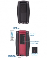 Xikar Tourismo Feuerzeug Double Jet-Flame matt schwarz 