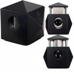 COLIBRI Tisch-Cigarrenabschneider Quasar schwarz Kerbschnittund gerader Schnitt 