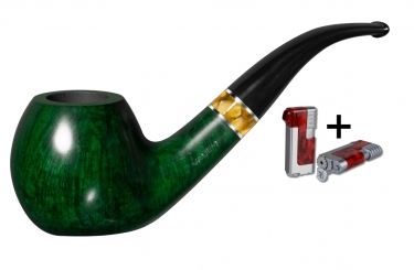 Vauen Pfeife Standpfeife Ambrosi 8179 + Necuma Pfeifenfeuerzeug 