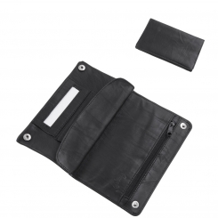 weiches Nappaleder Feinschnittbeutel,Tabaktasche, Tabakbeutel, Drehertasche schwarz 