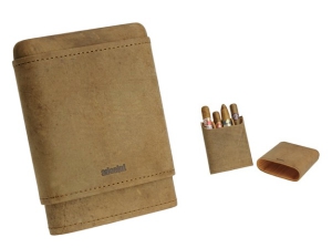 Adorini Zigarrenetui Wildleder 3-5 Zigarren braun 