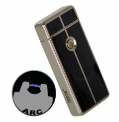 Tycoon gasloses USB Feuerzeug Arc Cross Chrom 