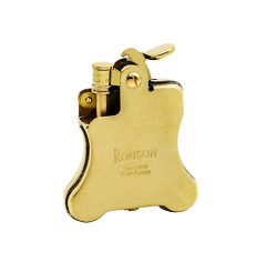Ronson Feuerzeug Banjo Brass Messing Satin 