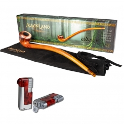 Vauen Lesepfeife Auenland Eldorin * Signature Edition + Winjet Pfeifenfeuerzeug 