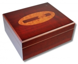Cigar Intarsie Humidor V-430 mit Polymerbefeuchter 