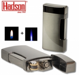 Hadson Feuerzeug Dualflamme gun-satin 