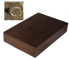 Antikeffekt Holz Humidor mit deutschem Profi-Haarhygrometer 40 Zigarren 