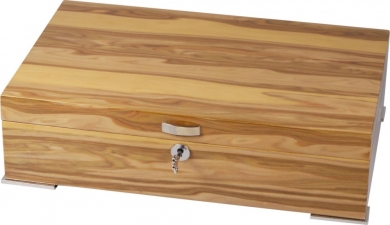 Ausstellungsstück Humidor Echtholzfurnier Apfelbaum 75 Zigarren 