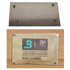 Necuma Halterung für 2 Wegebefeuchter + 1 Stück Boveda 75% 60 Gramm 