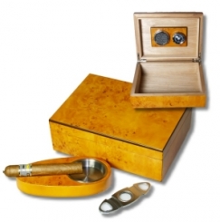 Wurzelholzdecor Humidor-Set Cigarrito V-200 