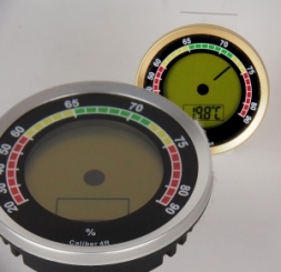 Caliber 4R Präzisions-Hygrometer +/-1 % RF silber 