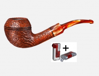 Vauen Pfeife Leopold 5108 + Necuma Pfeifenfeuerzeug 