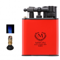 Zigarrenfeuerzeug MYON of Paris Racing Edition Red inkl. Zigarrenbohrer mit Schnappmechanik 