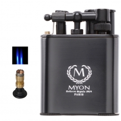 Zigarrenfeuerzeug MYON of Paris Racing Edition Black inkl. Zigarrenbohrer mit Schnappmechanik 
