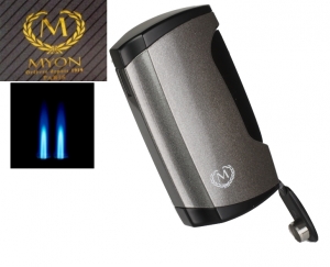 Myon-Paris Zigarrenfeuerzeug Racing Edition 2fach Jet, Bohrer Pearl 