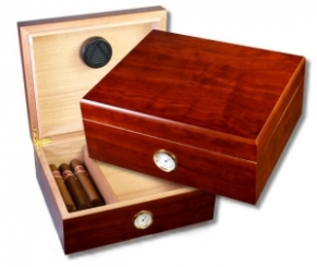 Walnut-Finish Humidor V-380 