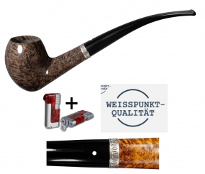 Vauen Pfeife * Paris 241 Weißpunktedition + Necuma Pfeifenfeuerzeug 