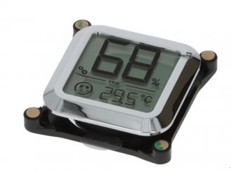 TFA Humidor Hygrometer zur Befestigung innen an der Scheibe 5x5cm 