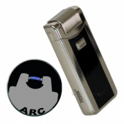 Tycoon gasloses USB Feuerzeug Arc Chrom Black 