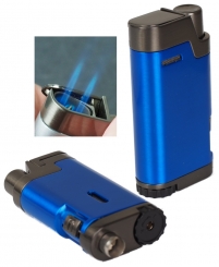 Tycoon Bull Doppel-Jet Zigarren Feuerzeug blue Zigarrenbohrer 