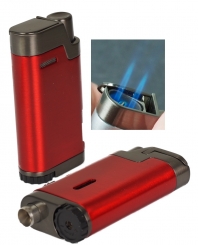 Tycoon Bull Doppel-Jet Zigarren Feuerzeug red Zigarrenbohrer 
