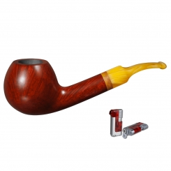 Vauen Pfeife Sola 1527 + Necuma Pfeifenfeuerzeug 