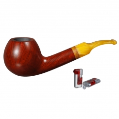 Vauen Pfeife Sola 1544 + Necuma Pfeifenfeuerzeug 